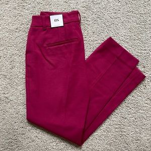 Comfort Stretch Slim Ankle Pants | Size 0S | Color Red Raspberry